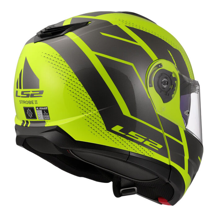Kaciga LS2 Flip Up FF908 STROBE II CODE žuto siva - Slika 5