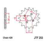 Lančanik prednji JT JTF512-17RB (520) 17 zuba - Slika 9