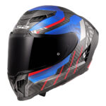 Kaciga LS2 Full Face FF807 DRAGON CARBON TRAX plavo crvena - Slika 2