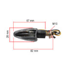 Žmigavci univerzalni carbon 12V 21W par L- 68mm - Slika 3