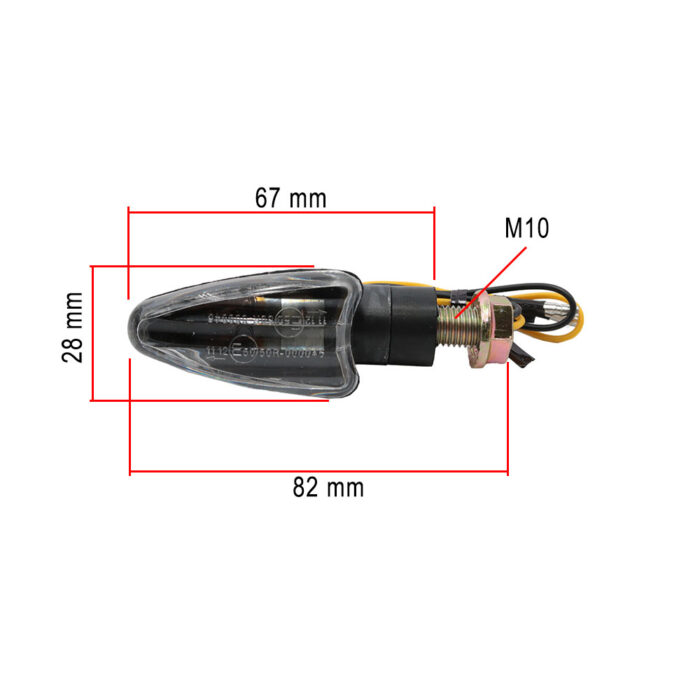 Žmigavci univerzalni carbon 12V 21W par L- 68mm - Slika 3