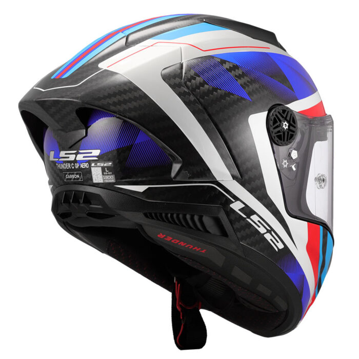 Kaciga LS2 Full Face FF805 THUNDER CARBON GP AERO RAUTE plavo crvena - Slika 5