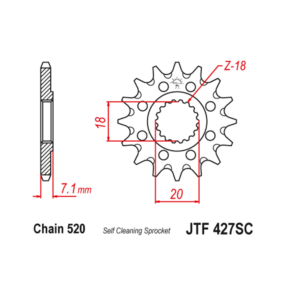 73e7ec3a-540e-4748-a25a-2df97d4eeab1.jpg Lančanik prednji JT JTF427-13SC (520)13 zuba - Slika 1