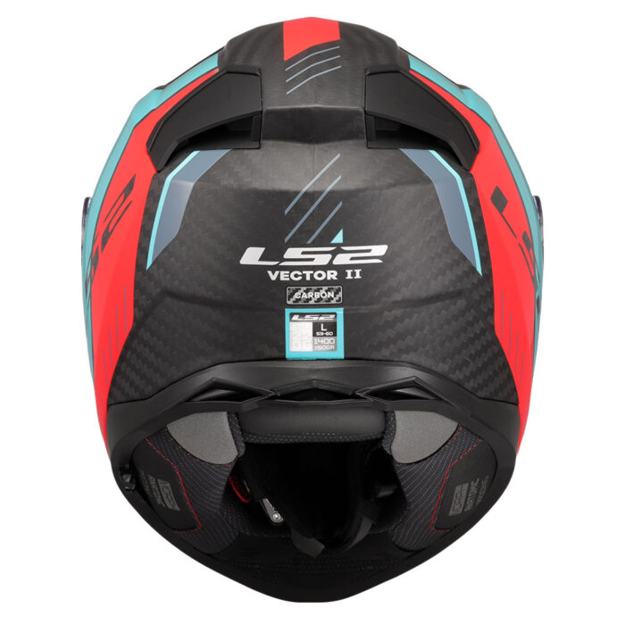 Kaciga LS2 Full Face FF811 VECTOR II CARBON GRID plavo crvena sa naočarima - Slika 4