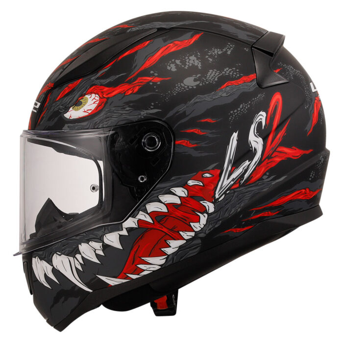 Kaciga LS2 Full Face FF353 RAPID II KAIJU crno belo crvena - Slika 2