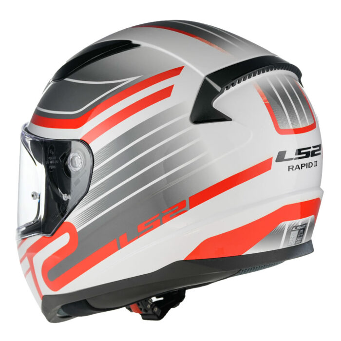 Kaciga LS2 Full Face FF353 RAPID II CIRCUIT  belo crvena - Slika 3