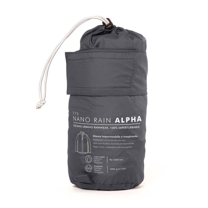 Kišna jakna NANO RAIN ALPHA siva TUCANO URBANO - Slika 7