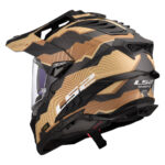 Kaciga LS2 Enduro MX701 EXPLORER CARBON TRICK braon zlatna - Slika 3
