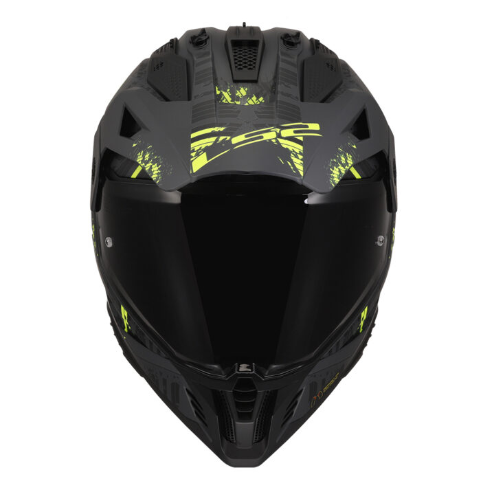 Kaciga LS2 Enduro MX702 PIONEER II CRAZY crno žuta - Slika 3