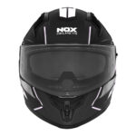 Kaciga NOX Full Face sa naočarima N401 XENO  mat crno bela - Slika 3
