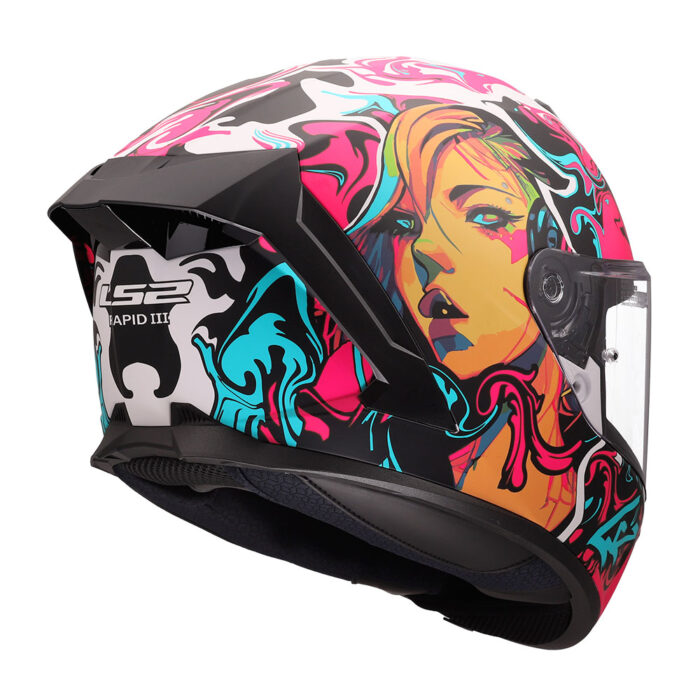 Kaciga LS2 Full Face FF820 RAPID III CYBERG ljubičasta - Slika 5
