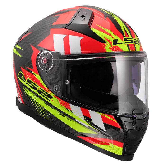 Kaciga LS2 Full Face FF811 VECTOR II CARBON TANTIC crveno žuta - Slika 7