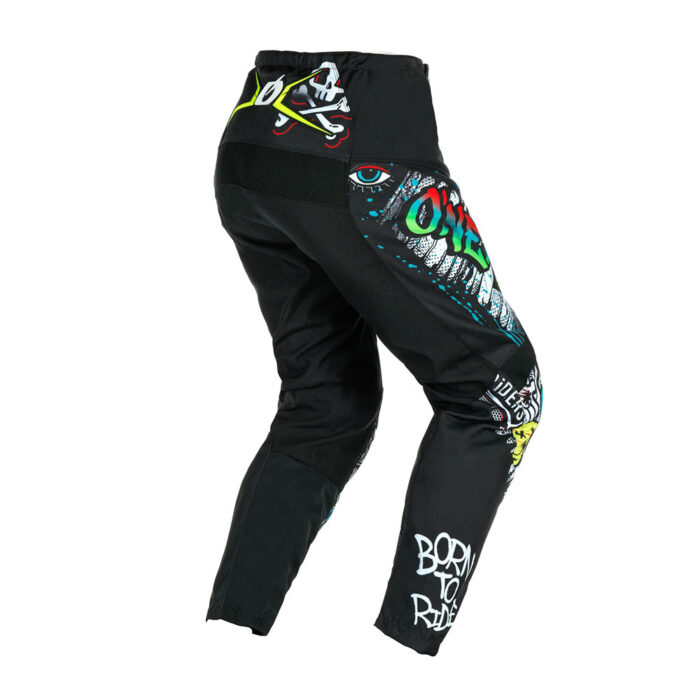 Pantalone Motocross ONEAL ELEMENT RANCID crno žute dečije - Slika 2