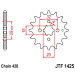 Lančanik prednji JT JTF1264-14-50-15027 (428) 14 zuba - Slika 8