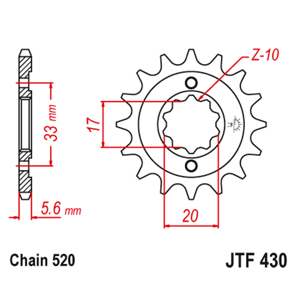 7ecfdeda-63d6-4a35-a0bd-dbc6ce254ab1.jpg Lančanik prednji JT JTF430-13 (520)13 zuba - Slika 1