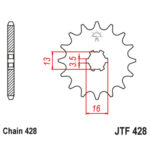 Lančanik prednji JT  JTF333-16RB (50)16 zuba - Slika 9