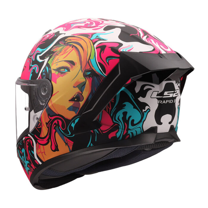 Kaciga LS2 Full Face FF820 RAPID III CYBERG ljubičasta - Slika 3