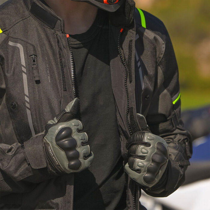 Rukavice LS2 OCTANE WP kožne muške crno braon - Slika 5