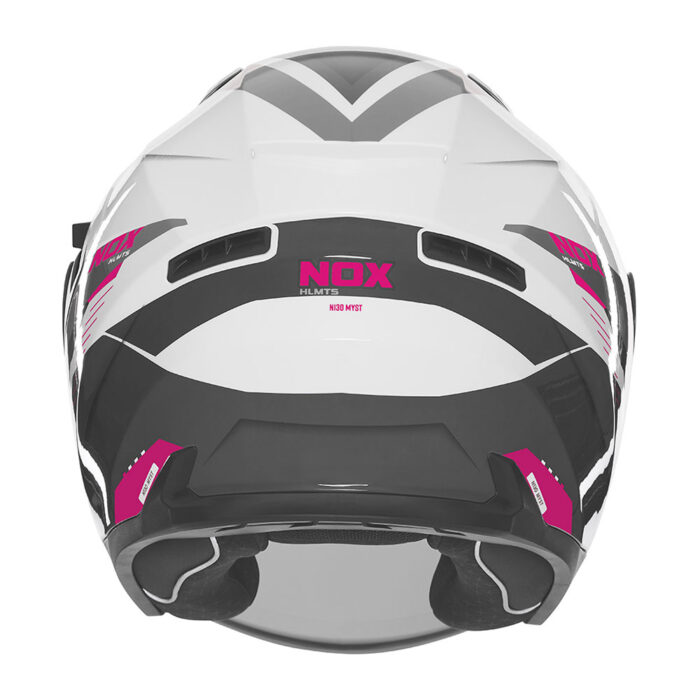 Kaciga NOX Jet N130 MYST rozo bela - Slika 3