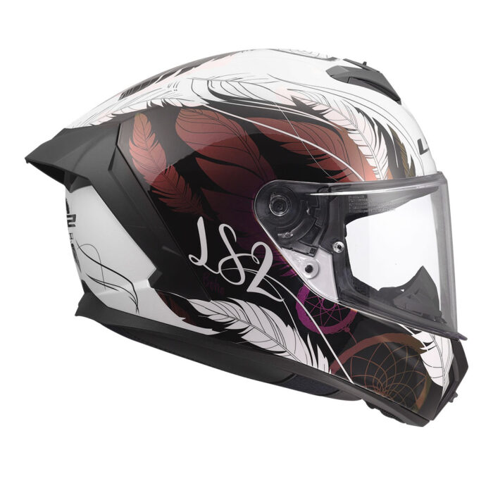 Kaciga LS2 Full Face FF820 RAPID III BOHO belo crno roza - Slika 6