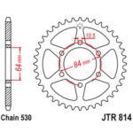Lančanik zadnji JT JTR3-47 (525) 47 zuba - Slika 4