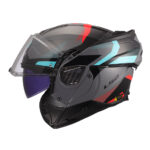 Kaciga LS2 Flip Up FF910 ADVANT II TRIPLE nardo sivo plava - Slika 4