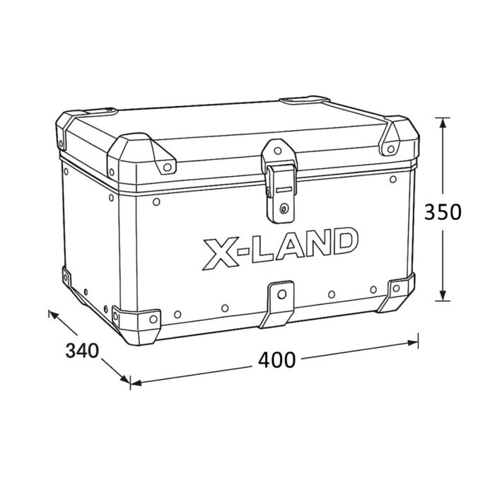 Centralni kofer X-LAND ALU sivi 40L - Slika 4