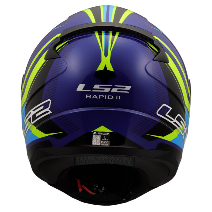 Kaciga LS2 Full Face FF353 RAPID II FLITZ žuto plava - Slika 4