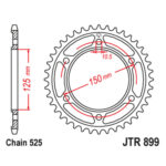 Lančanik zadnji JT JTR897-42 ZBK (520) 42 zuba - Slika 9