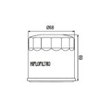 Filter ulja HF682 Hiflo CF Moto Goes ATV - Slika 2