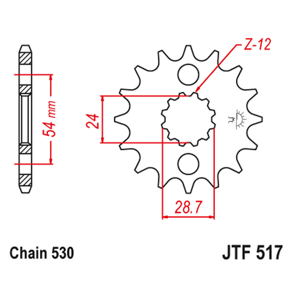 8cdc52d0-1f98-4d9a-843c-817be7649548.jpg Lančanik prednji JT JTF517-17-50-35009 (530) 17 zuba - Slika 1