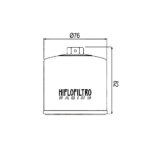 Filter ulja HF153RC Hiflo (RACING) - Slika 2