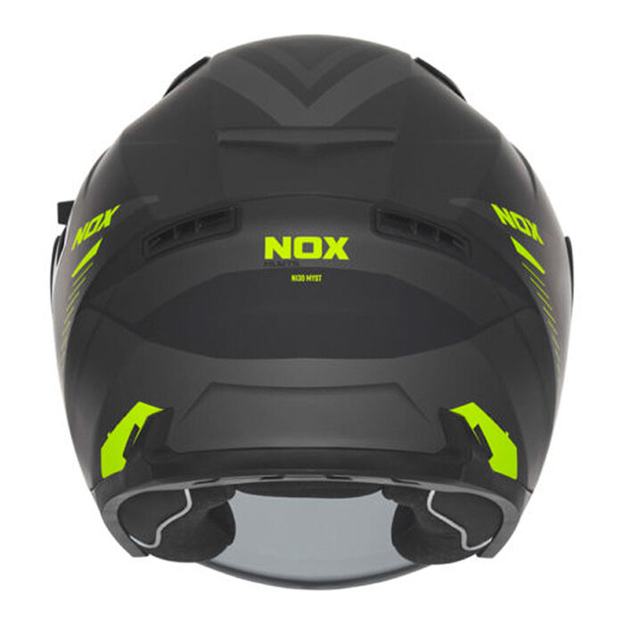 Kaciga NOX Jet N130 MYST mat crno žuta - Slika 3