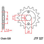 Lančanik prednji JT  JTF327-15-50-32042 (520)15 zuba - Slika 4