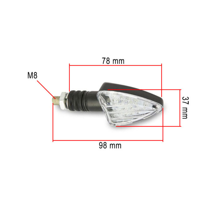 Žmigavci univerzalni LED crni Homologovani - Slika 2