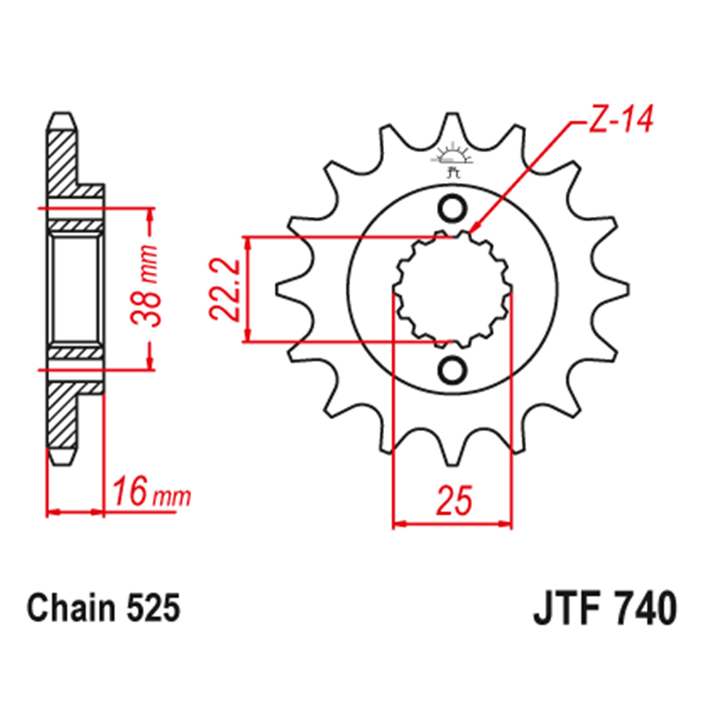 9044ee77-766d-4572-bf7c-b6bc3e7bddfd.jpg Lančanik prednji JT JTF740-15 (525)15 zuba - Slika 1