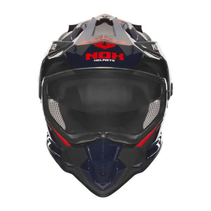 Kaciga NOX Enduro sa vizirom N312 VAPOR crveno plava - Slika 2
