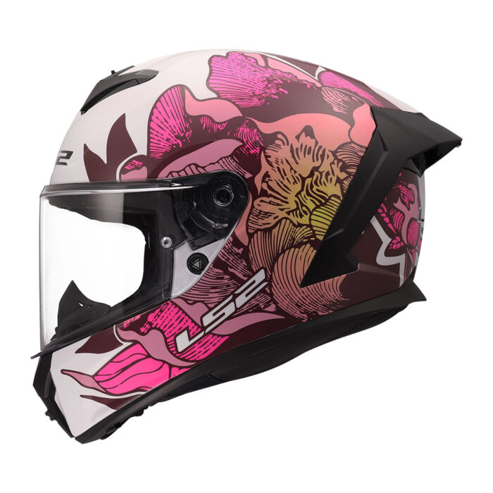 Kaciga LS2 Full Face FF820 RAPID III POPPIES II belo roza - Slika 2