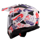 Kaciga LS2 Enduro MX702 PIONEER II FANTASY belo crveno plava - Slika 3