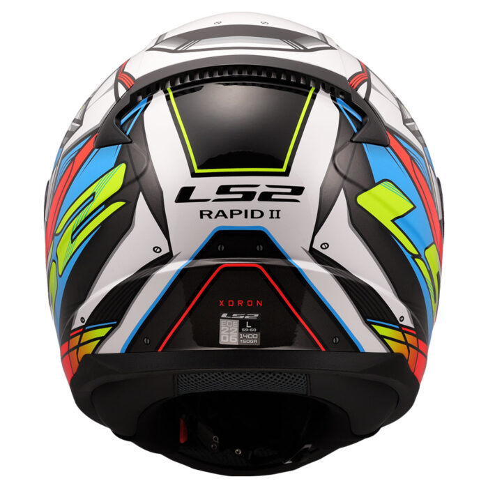 Kaciga LS2 Full Face FF353 RAPID II XDRON belo narandžasta - Slika 4