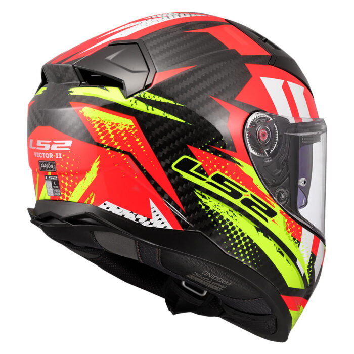 Kaciga LS2 Full Face FF811 VECTOR II CARBON TANTIC crveno žuta - Slika 5