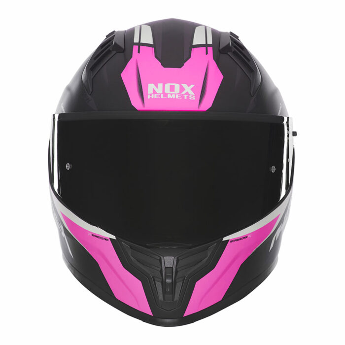 Kaciga NOX Full Face sa naočarima N401 CROWER  mat crno roza - Slika 2