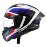 Kaciga LS2 Full Face FF805 THUNDER CARBON GP AERO RAUTE plavo crvena - Slika 2