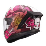 Kaciga LS2 Full Face FF820 RAPID III POPPIES II belo roza - Slika 3