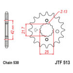 Lančanik prednji JT  JTF920 (428) 15 zuba - Slika 9
