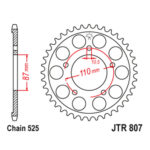 Lančanik zadnji JT  JTR807-44 (525)44 zuba - Slika 4