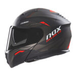 Kaciga NOX Flip Up N968 ULTRA sa naočarima mat crno crvena - Slika 2