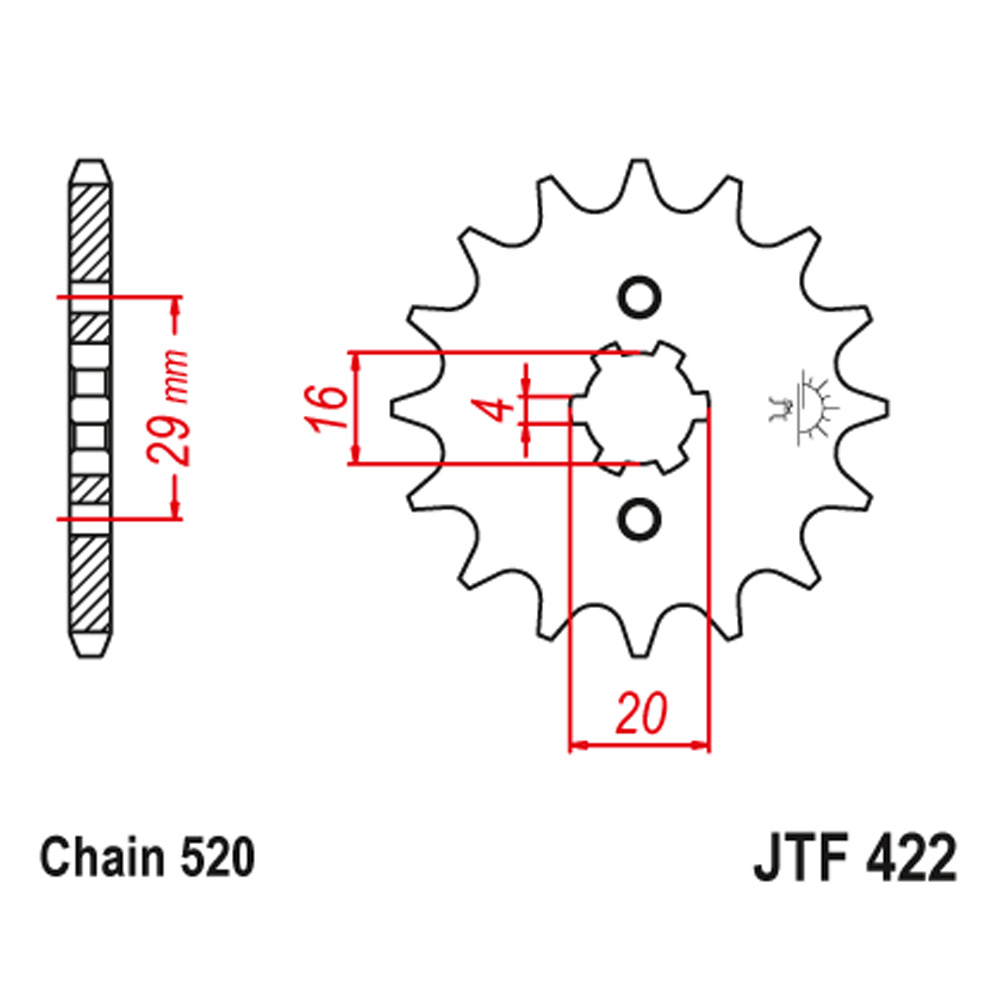 9852bc90-5fc1-4331-901a-4583790446e1.jpg Lančanik prednji JT JTF422-12 (520)12 zuba - Slika 1