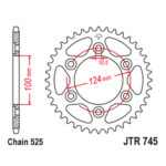 Lančanik zadnji JT JTR251-51 (520) 51 zub - Slika 7