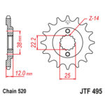 Lančanik prednji JT  JTF495-15 (520)15 zuba